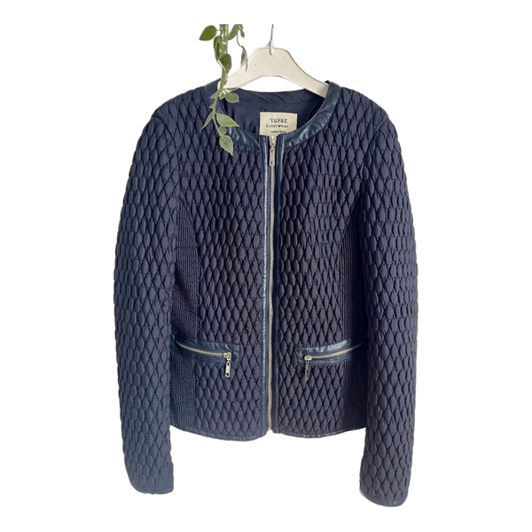 Black quilted zip jacket