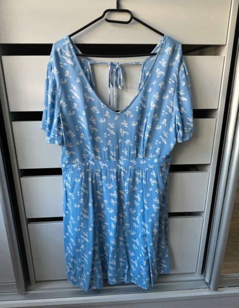 Blue floral dress
