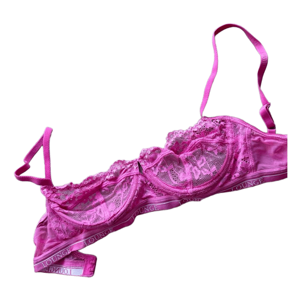 Pink lace bra