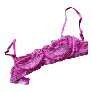 Pink lace bra