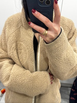 Guess Beige teddy fleece jacket