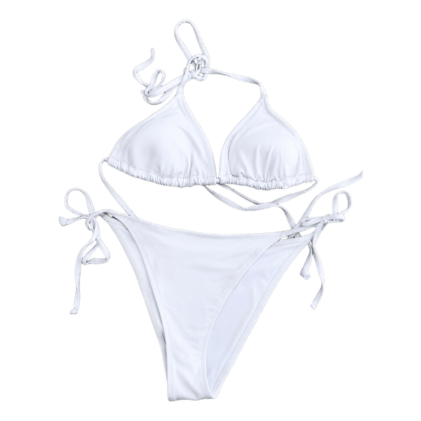 White triangle bikini set