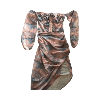 Off-shoulder setti hame-paita