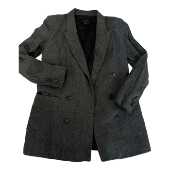 Grey double breasted blazer