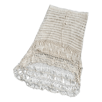 Cream crochet maxi skirt