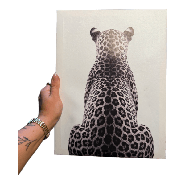 Lærredsbillede med leopard