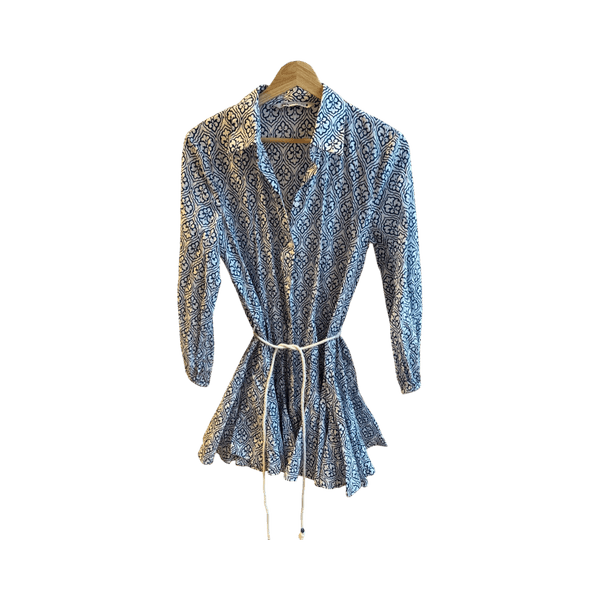 Printed shirt dress