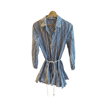 Printed shirt dress