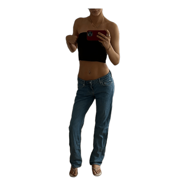 Blue straight jeans