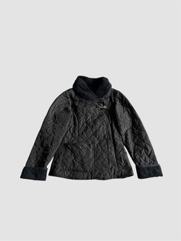 Quilted black winter coat