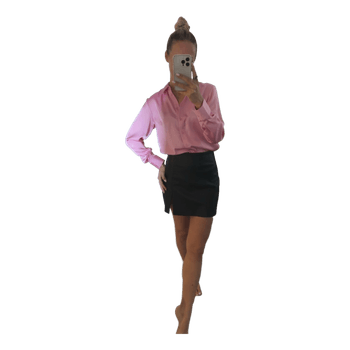 Faux leather mini skirt