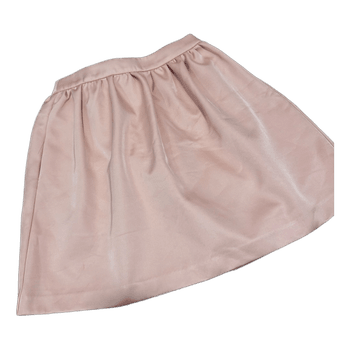 Pink satin mini skirt