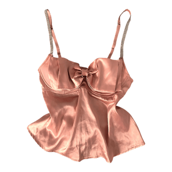Pink bow camisole