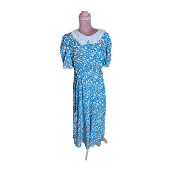 Floral blue midi dress