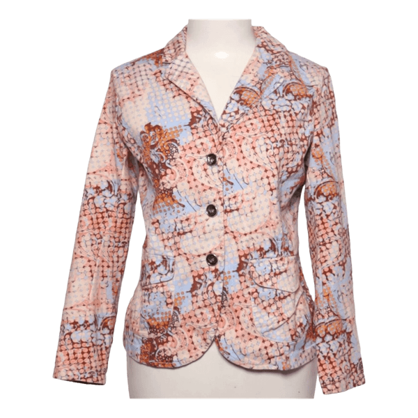 Multifarvet mønstret blazer vintage