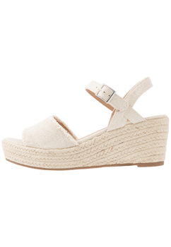 Beige wedge sandals