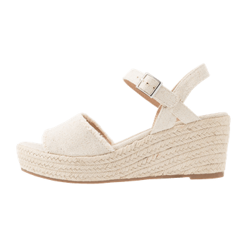 Beige wedge sandals