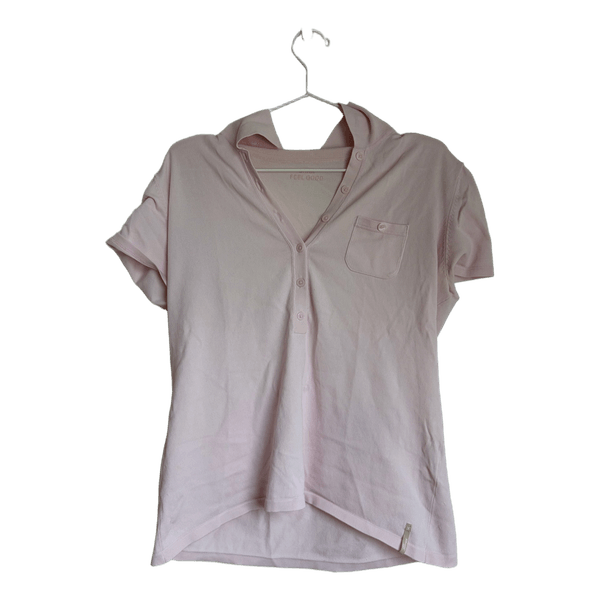 Lyserød polo t-shirt