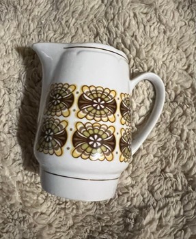 Vintage floral porcelain creamer