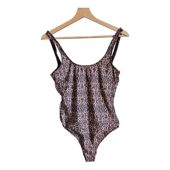 UUS Vila leopard mustriga trikoo S pruun must one-piece