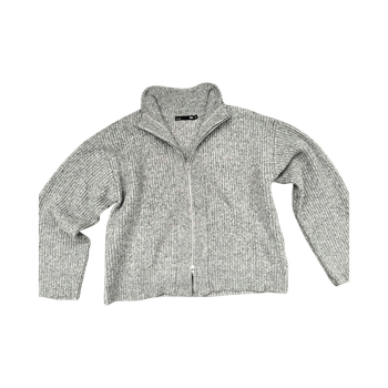 Harmaan villasekoite vetoketjukaulus