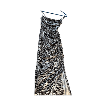 Black and white zebra print dress