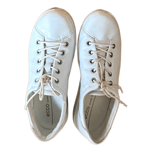 White leather sneakers