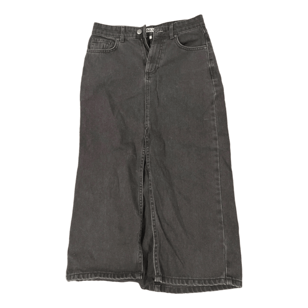 Sort denim maxinederdel