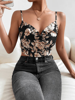 Floral cowl neck cami