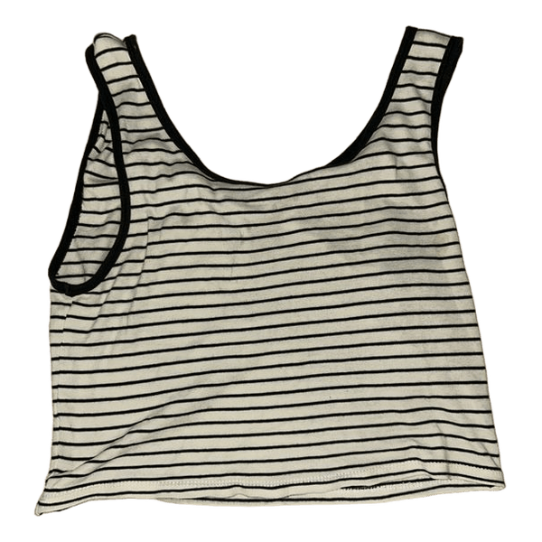 Striped cropped tank top