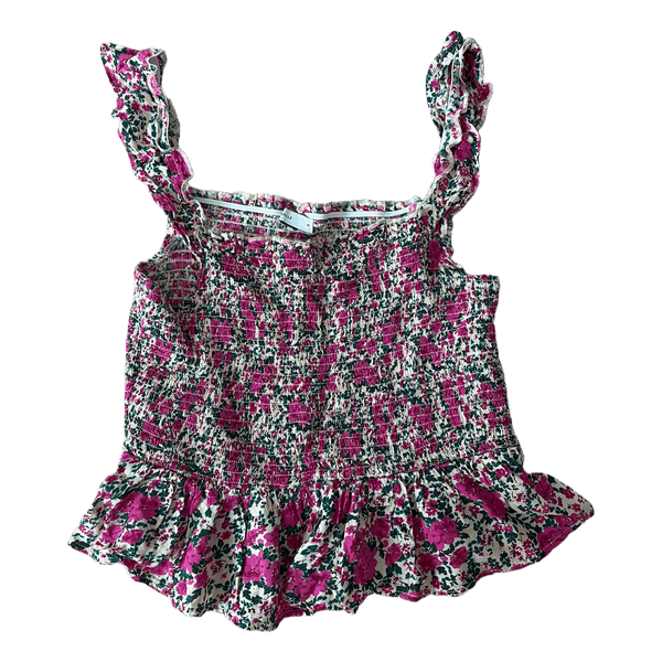 Blomstret smock top