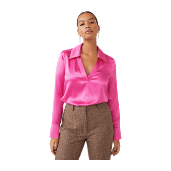 Boxy Fit Silk Shirt