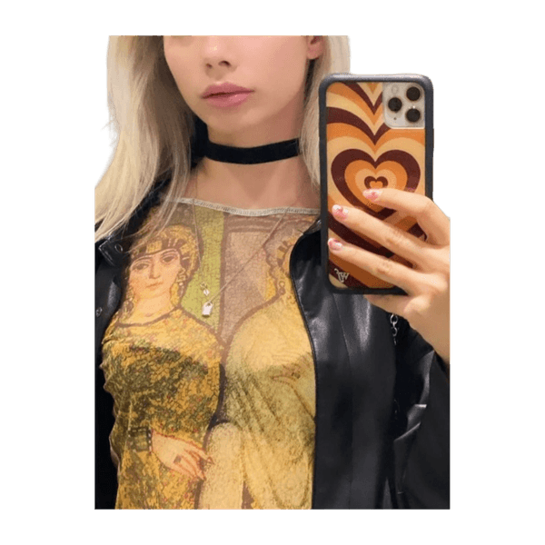 two black necklaces 