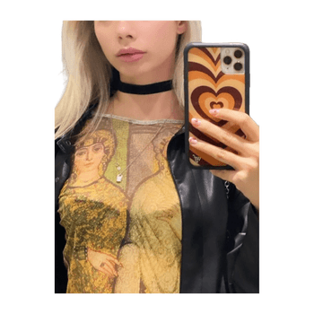 two black necklaces 