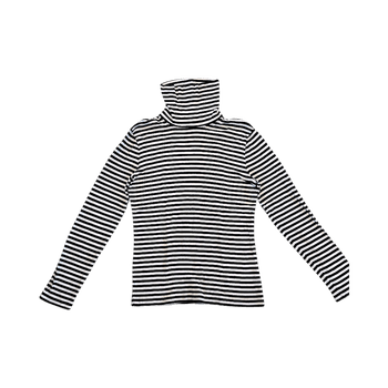 Black striped turtleneck