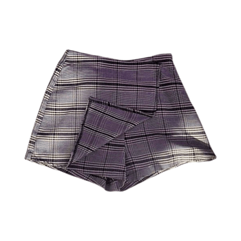 Cropp brown plaid skirt
