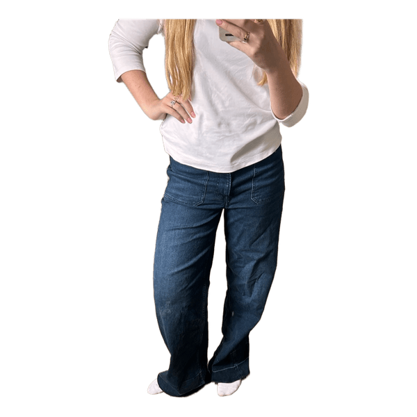 Mørkeblå wide leg jeans