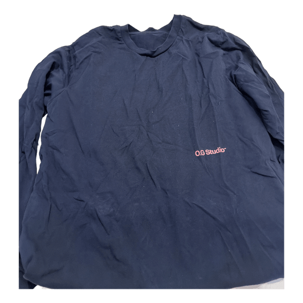 Mørkeblå langærmet t-shirt