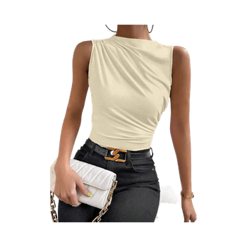 Beige sleeveless top