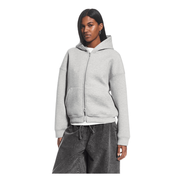 Grå weekday hoodie zip