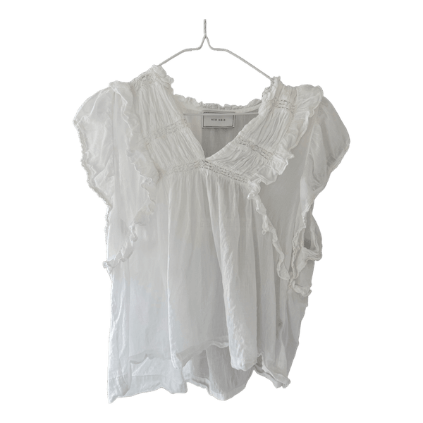 Hvid Neo Noir bluse