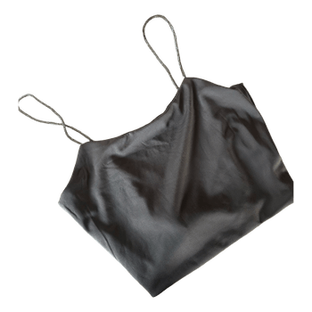 Grey rhinestone strap top