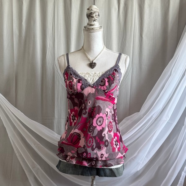 Floral print camisole top