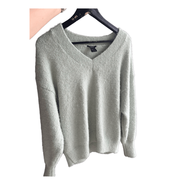 Lindex mint v-neck sweater