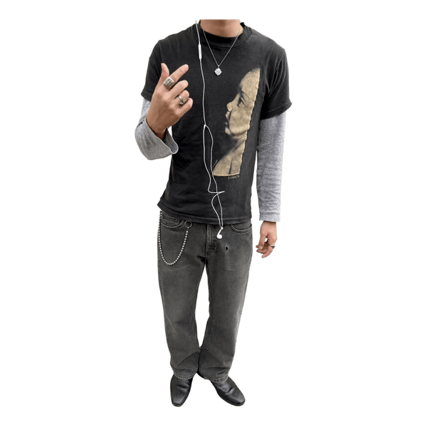 Grey denim jeans