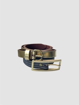 Set of two leather belts