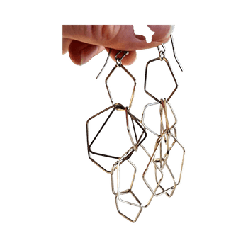 Geometric dangle earrings