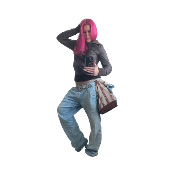 Cropped brown leatherjacket