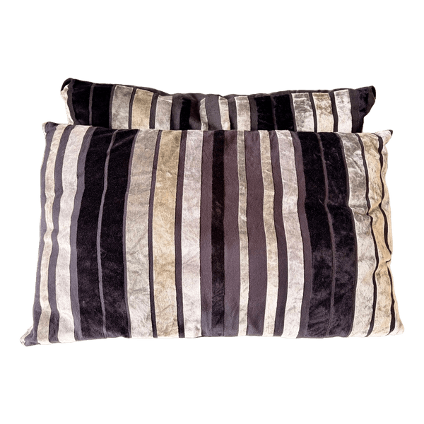 Raidalliset samettityynyt 2 kpl (60x36 cm) Velvet cushions