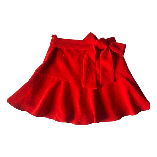 Red mini skort